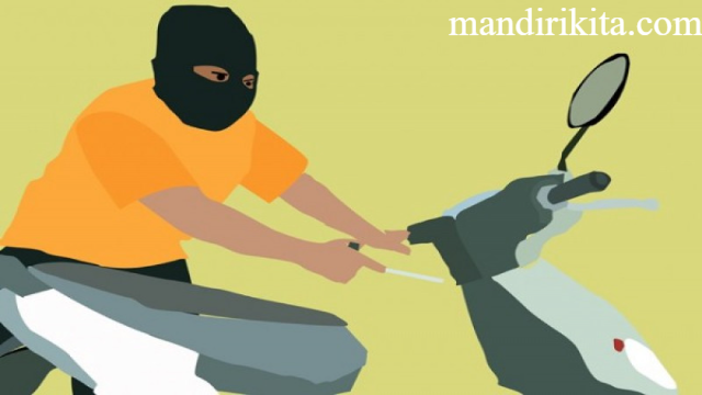 Maling Motor Meninggal di Bakar Massa